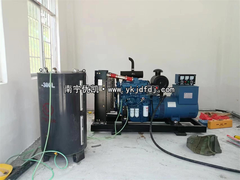 2023年5月22日，100kw玉柴發(fā)電機(jī)組來賓項(xiàng)目到貨安裝