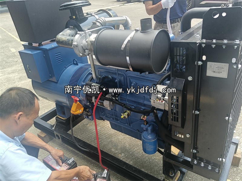 2024年9月18日，50kw濰坊雷納柴油發(fā)電機(jī)組試機(jī)發(fā)貨百色
